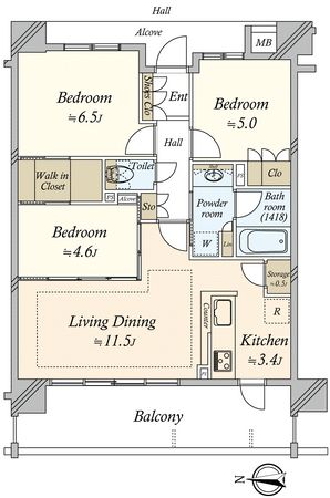 アトレ南葛西 間取図(平面図) アトレ南葛西 間取図(平面図)