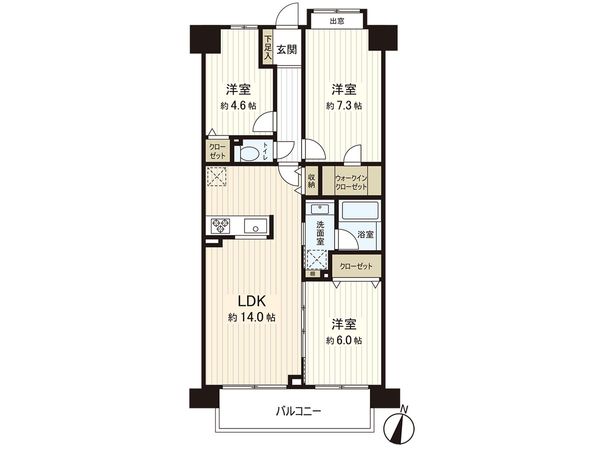 アーベントハイム葛西臨海公園 間取図(平面図)