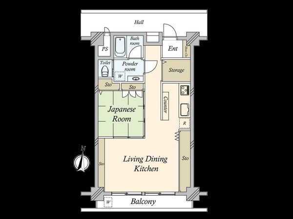 松江マンション 間取図(平面図) 松江マンション 間取図(平面図)