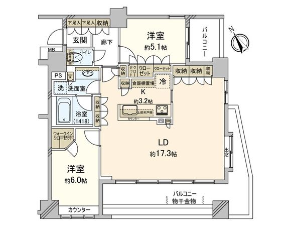 ウィルローズ瑞江 間取図(平面図)