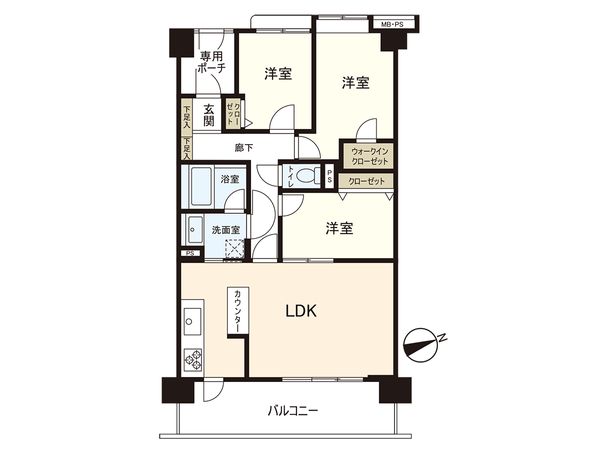 ライオンズマンション船堀グリーンロード 間取図(平面図)