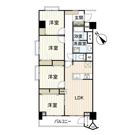 葛西ハイツ 間取図(平面図) 間取図(平面図)