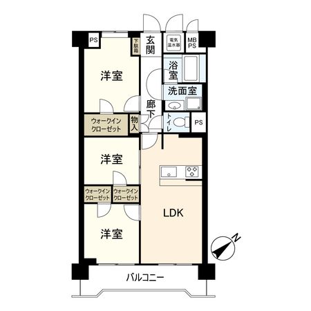 ライオンズマンション小島町 間取図(平面図) 間取図(平面図)
