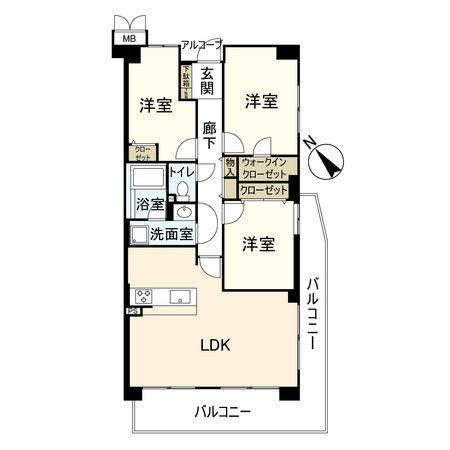 クレストコート篠崎 間取図(平面図) 間取図(平面図)