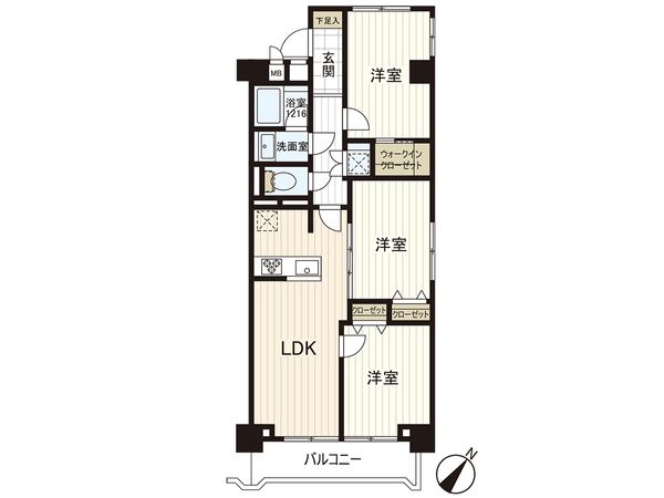 ニューハウス西葛西 間取図(平面図) 間取図(平面図)