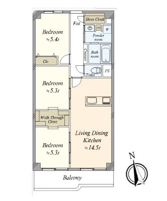 ハイラーク船堀 間取図(平面図) 間取図(平面図)