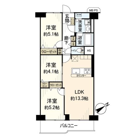 ハイラーク船堀 間取図(平面図) 間取図(平面図)