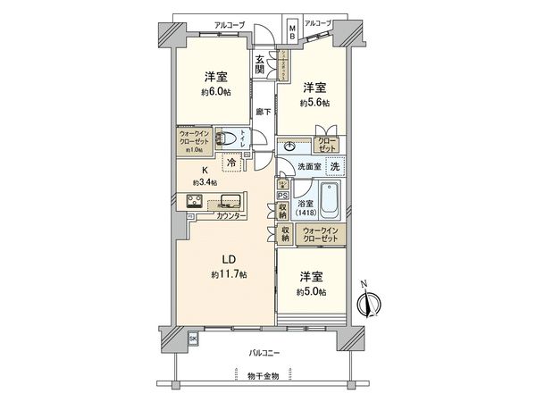 ザ・パークハウス一之江 間取図(平面図) ザ・パークハウス一之江 間取図(平面図)