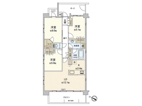 アーリアシティ一之江 間取図(平面図) 間取図(平面図)