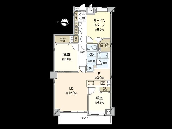 クレストフォルム南葛西 間取図(平面図) クレストフォルム南葛西 間取図(平面図)