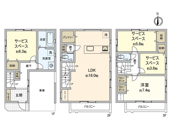 東砂4丁目新築戸建 間取図(平面図) 東砂4丁目新築戸建 間取図(平面図)