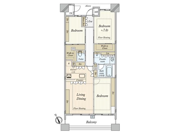 ニューライズシティ東京ベイハイライズ 間取図(平面図)