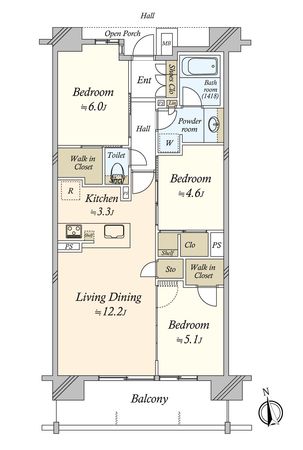 Brillia大島 間取図(平面図) Brillia大島 間取図(平面図)
