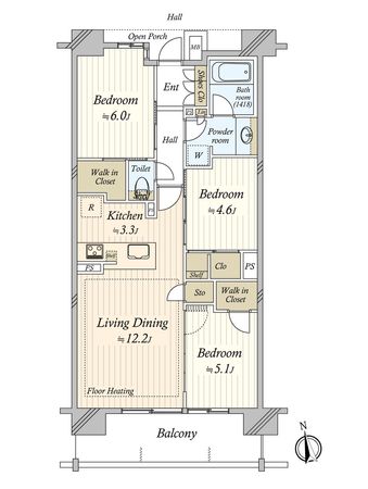 Brillia大島 間取図(平面図)