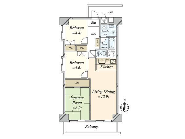 日商岩井木場マンション 間取図(平面図) 日商岩井木場マンション 間取図(平面図)