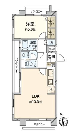中銀第二木場マンシオン 間取図(平面図)