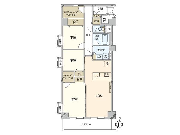 ライオンズマンション東陽町第3 間取図(平面図) ライオンズマンション東陽町第3 間取図(平面図)