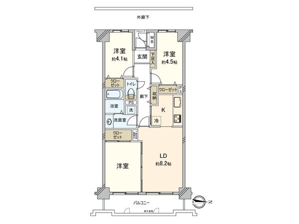 東大島ファミールハイツ 1号館 間取図(平面図) 東大島ファミールハイツ 1号館 間取図(平面図)