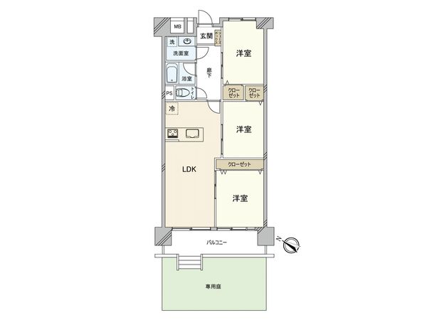 南砂町グリーンハイツ 2号棟 間取図(平面図) 間取図(平面図)