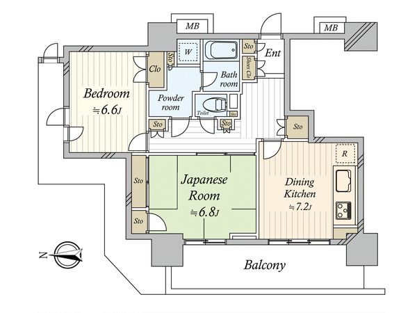 ウエルタワー深川 間取図(平面図)