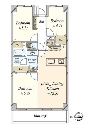NICアーバンハイム東陽町 間取図(平面図)