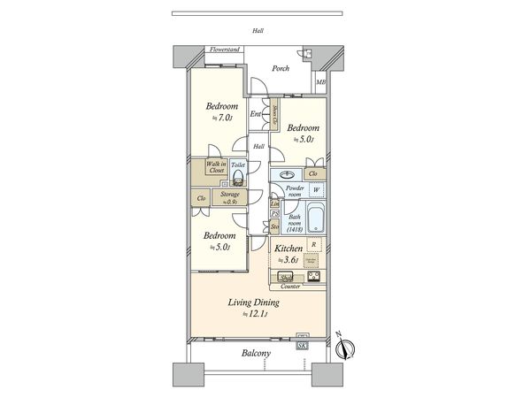 グランエスタ 間取図(平面図)