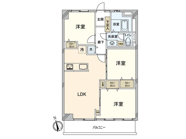 南砂四丁目住宅 間取図(平面図)