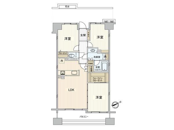 アクシアガーデン南砂 間取図(平面図) アクシアガーデン南砂 間取図(平面図)