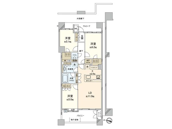 ニューライズシティ東京ベイハイライズ 間取図(平面図)