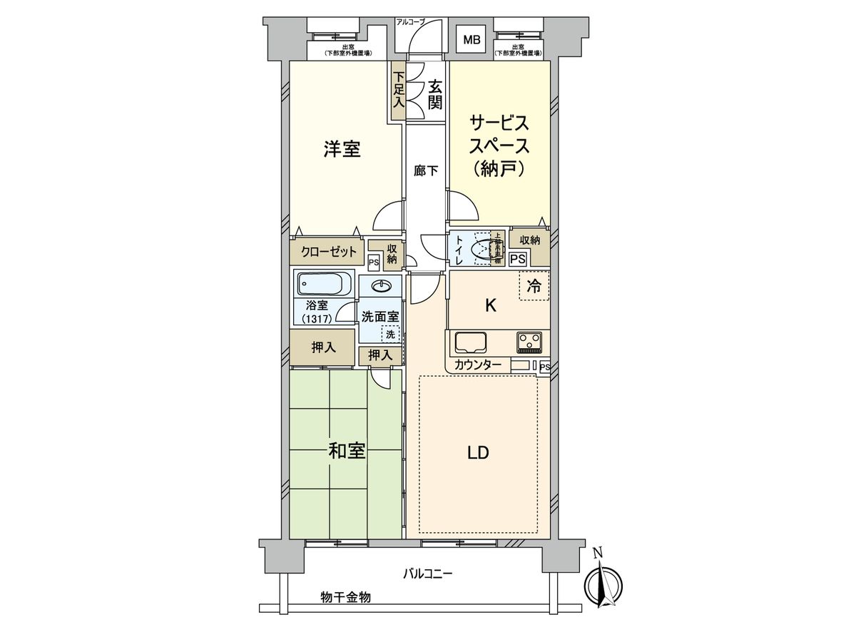クレストフォルム南砂仙台堀川公園 間取図(平面図) 間取図(平面図)