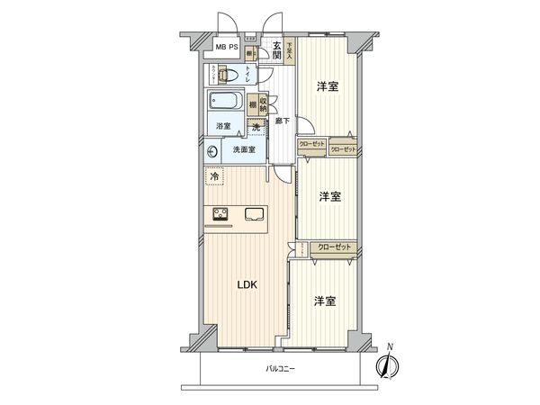 ニューライフマンション木場 間取図(平面図) 間取図(平面図)