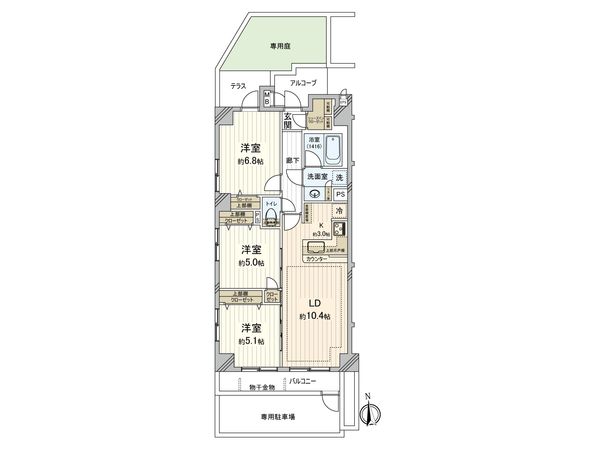 モナーク東大島サードコート 間取図(平面図) モナーク東大島サードコート 間取図(平面図)