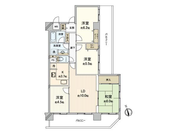 コスモ南砂町 間取図(平面図)