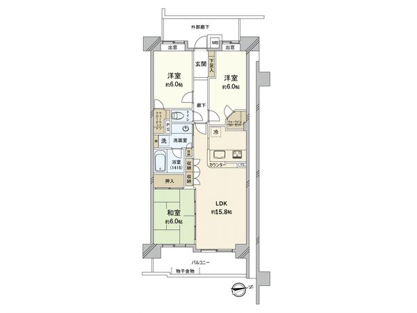 コスモ21 ザ・ガーデンズフォート 間取図(平面図) コスモ21 ザ・ガーデンズフォート 間取図(平面図)
