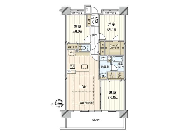 クレストフォルム東京アヴァンセ 間取図(平面図) クレストフォルム東京アヴァンセ 間取図(平面図)