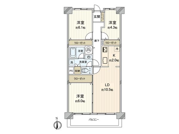 ファミリータウン東陽 F棟 間取図(平面図) ファミリータウン東陽 F棟 間取図(平面図)