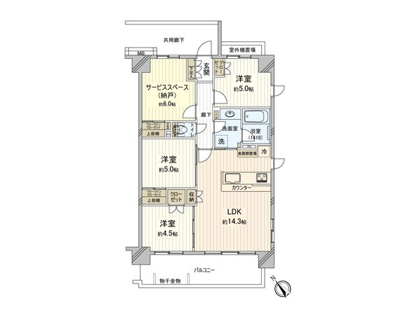 サンクレイドル東小岩 間取図(平面図) サンクレイドル東小岩 間取図(平面図)