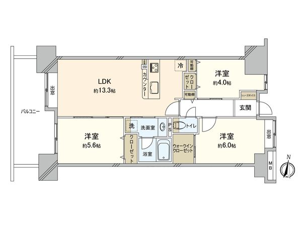コスモ西大島グランステージ 南棟 間取図(平面図) 間取図(平面図)