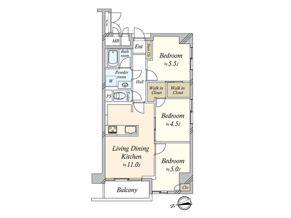 ライオンズマンション南砂町 間取図(平面図) 間取図(平面図)