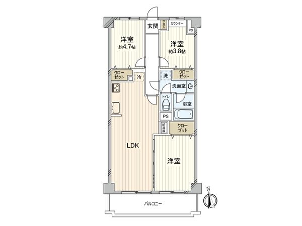 エンゼルハイム仙台堀公園 間取図(平面図)