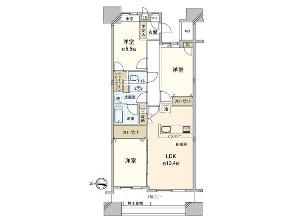 エムステージ・ウエスティア 間取図(平面図) 間取図(平面図)