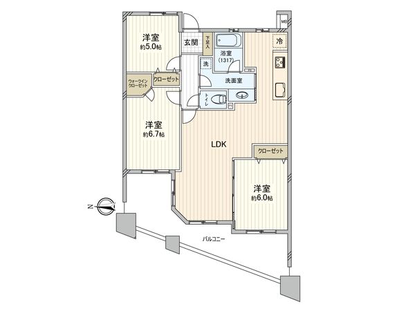 レクセルガーデン仙台堀川公園 間取図(平面図) 間取図(平面図)