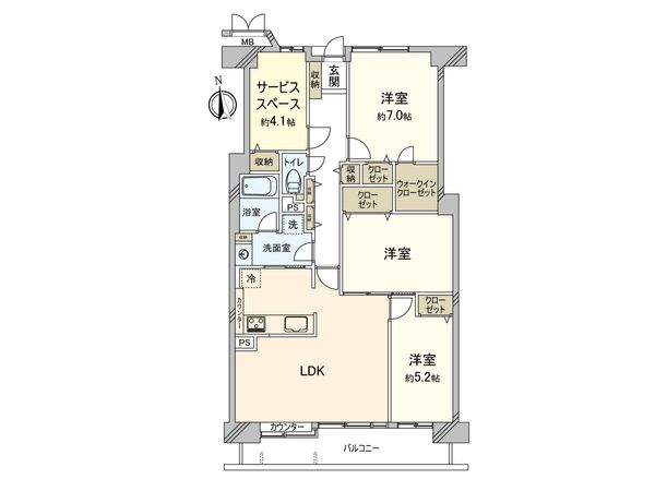 ツインシティ東砂アネックス 間取図(平面図) 間取図(平面図)