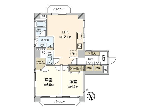 ライオンズマンション扇橋 間取図(平面図) 間取図(平面図)