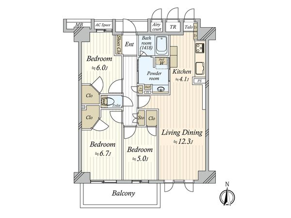 シティハウス東陽町プロッシモ 間取図(平面図) シティハウス東陽町プロッシモ 間取図(平面図)