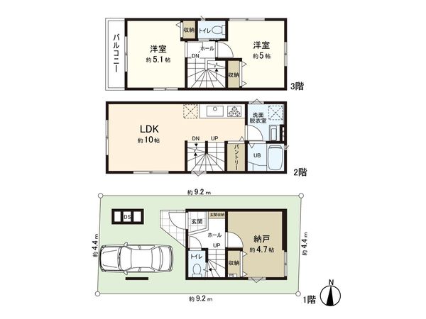 建物プラン例 (間取り図)