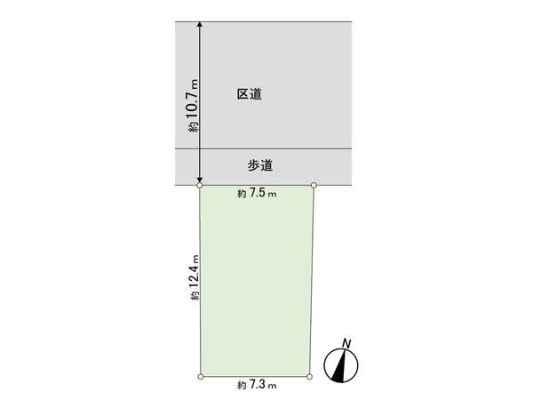 西新小岩4丁目 土地 区画図