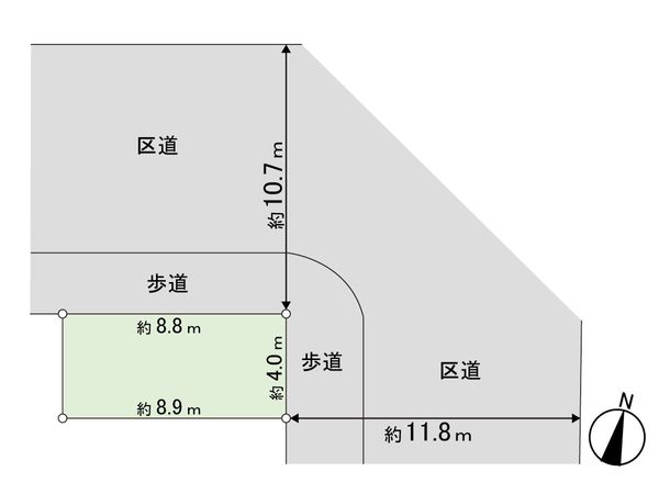 西新小岩4丁目 土地 区画図