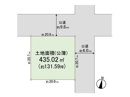 西新小岩4丁目 土地 区画図