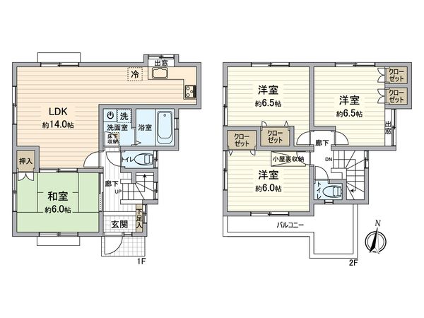 大杉1丁目 戸建 間取図(平面図)